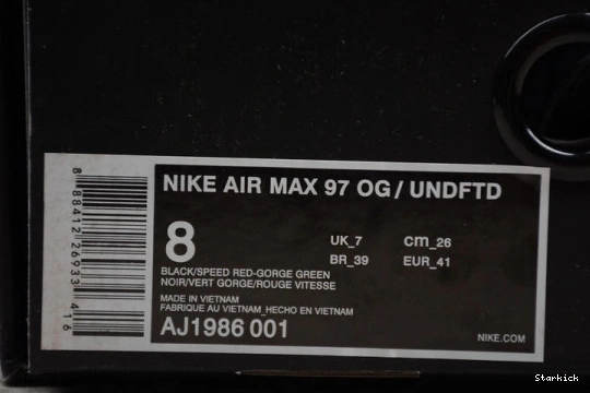 97 BLACK NIKE AJ1986-001 “UNDEFEATED” AIR MAX 0829